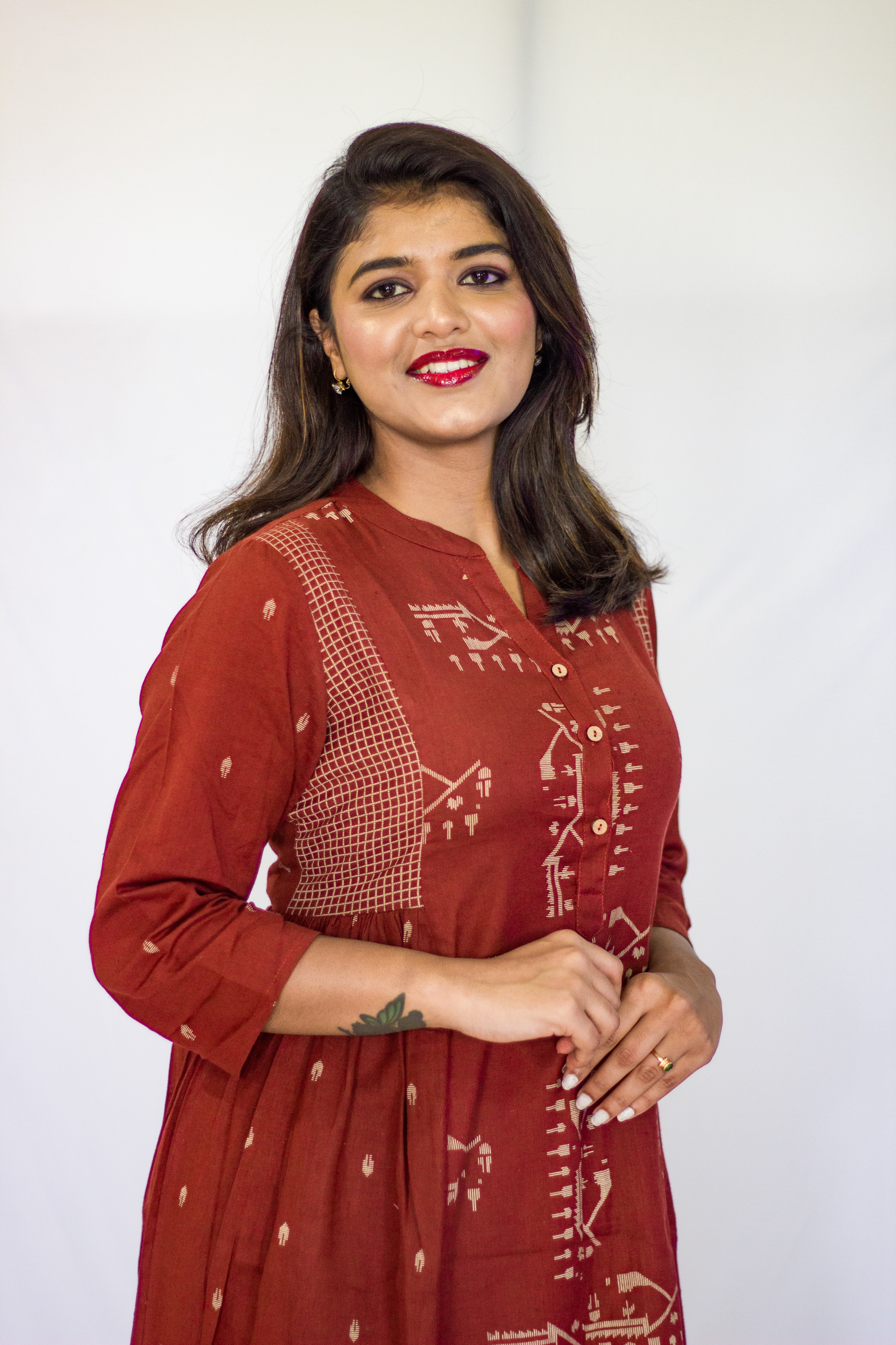 Cotton Dusky Brown  2 Pcs Set