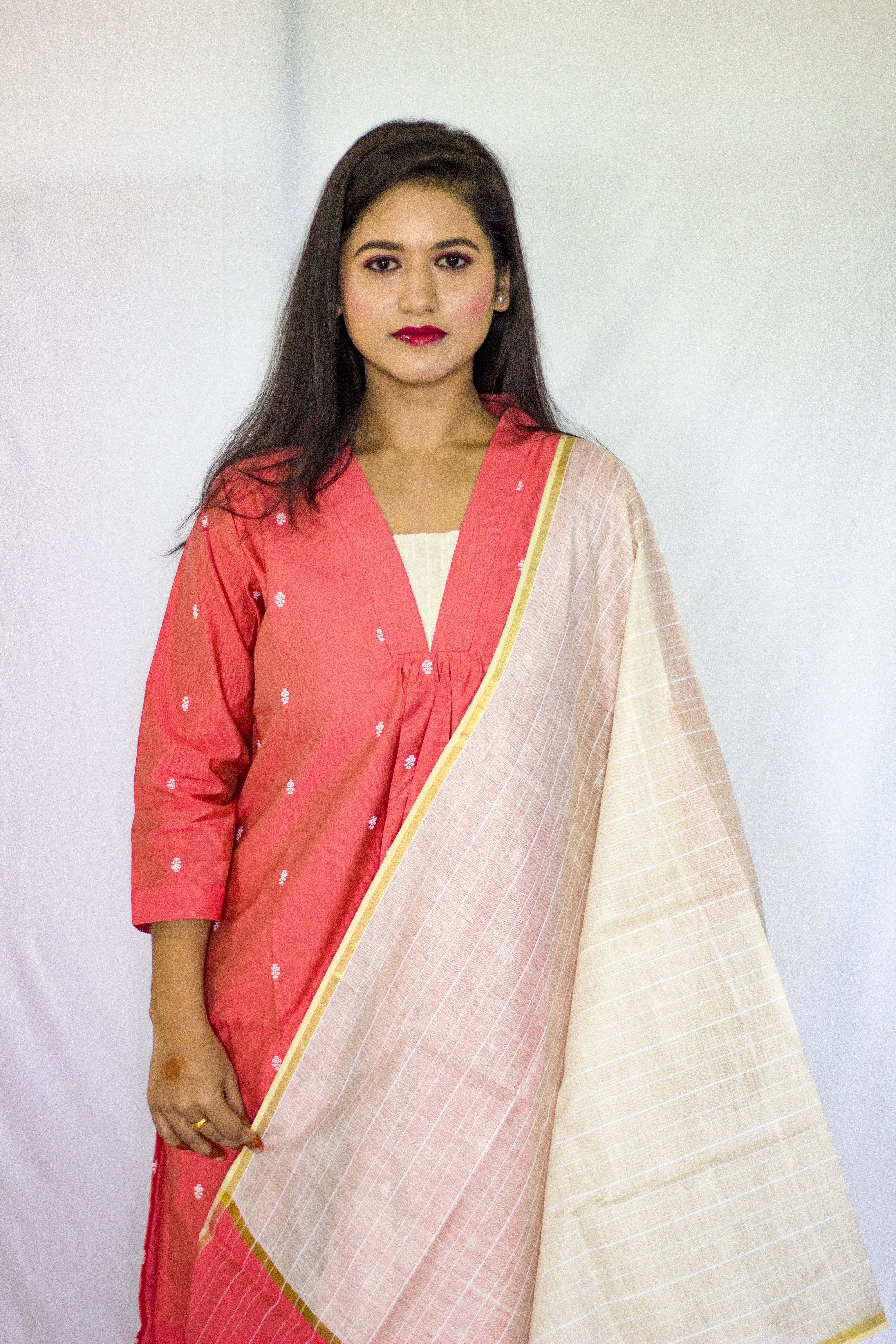 Chenderi Silk Pink 3 Pcs Set